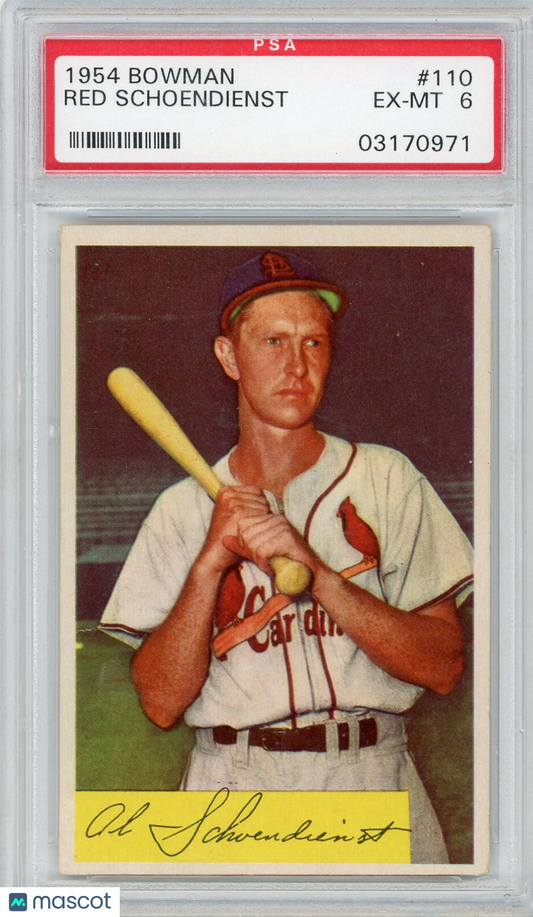 1954 Bowman Red Schoendienst #110 PSA 6