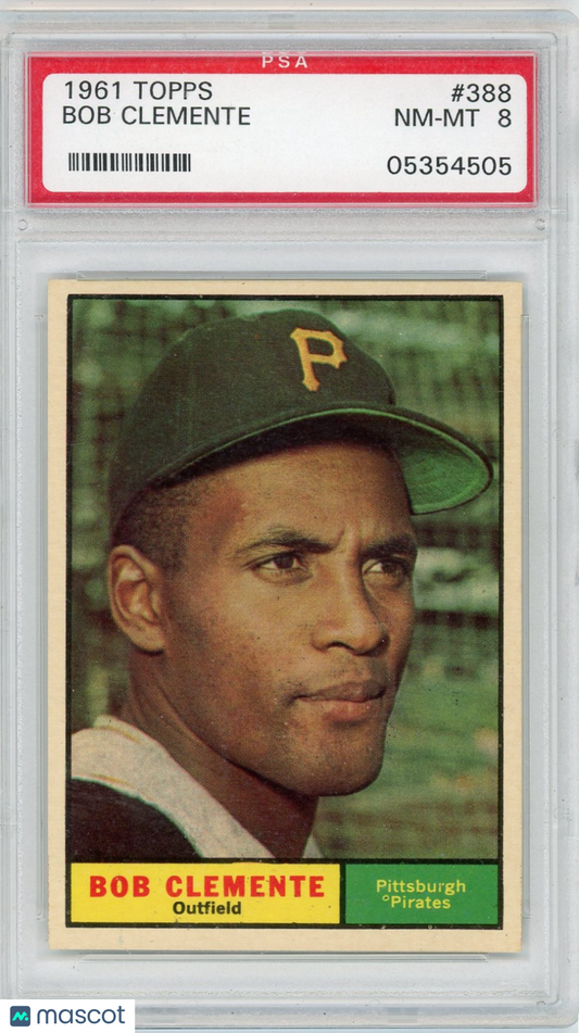 1961 Topps Bob Clemente #388 PSA 8