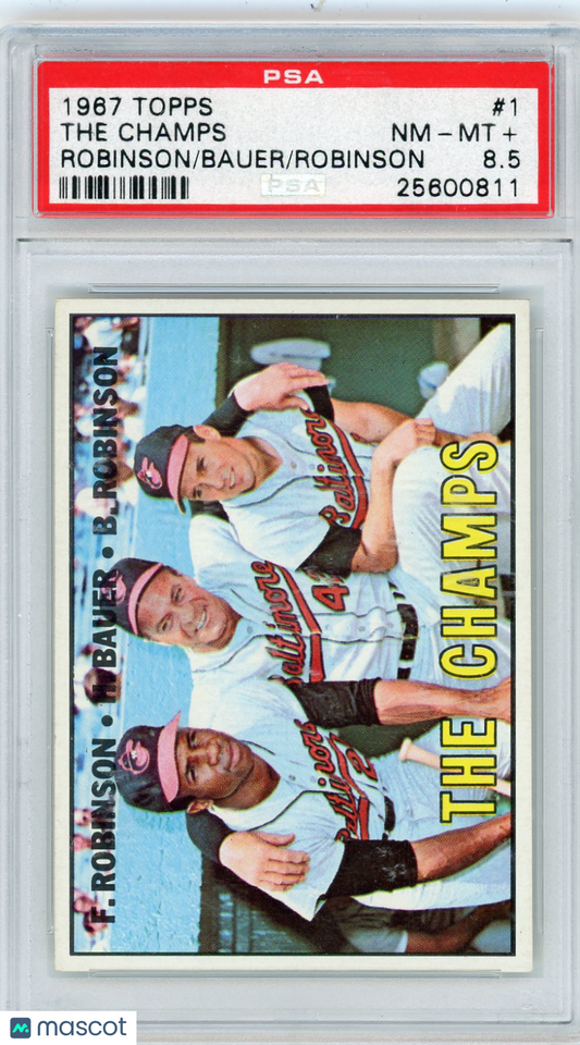 1967 Topps The Champs #1 Robinson Bauer Robinson PSA 8.5