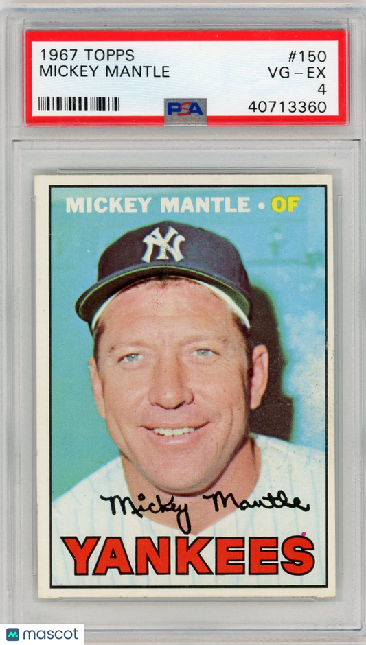 1967 Topps Mickey Mantle #150 PSA 4