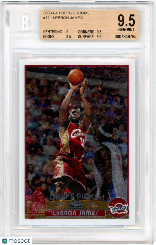 2003 Topps Chrome LeBron James #111 BGS 9.5 Rookie