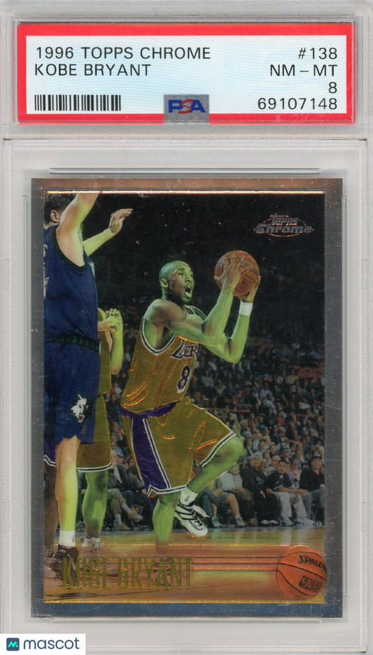 1996 Topps Chrome Kobe Bryant #138 PSA 8