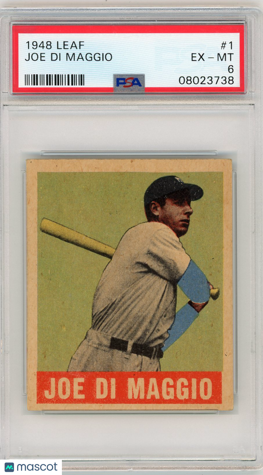 1948 Leaf Joe DI Maggio #1 PSA 6