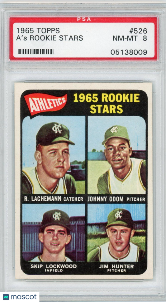 1965 Topps Athletics Rookies #526 PSA 8