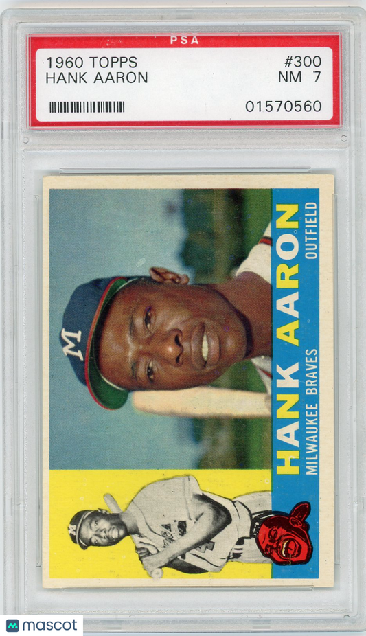 1960 Topps Hank Aaron #300 PSA 7