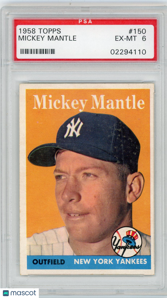 1958 Topps Mickey Mantle #150 PSA 6