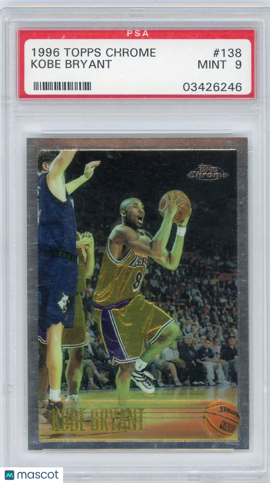 1996 Topps Chrome Kobe Bryant #138 PSA 9