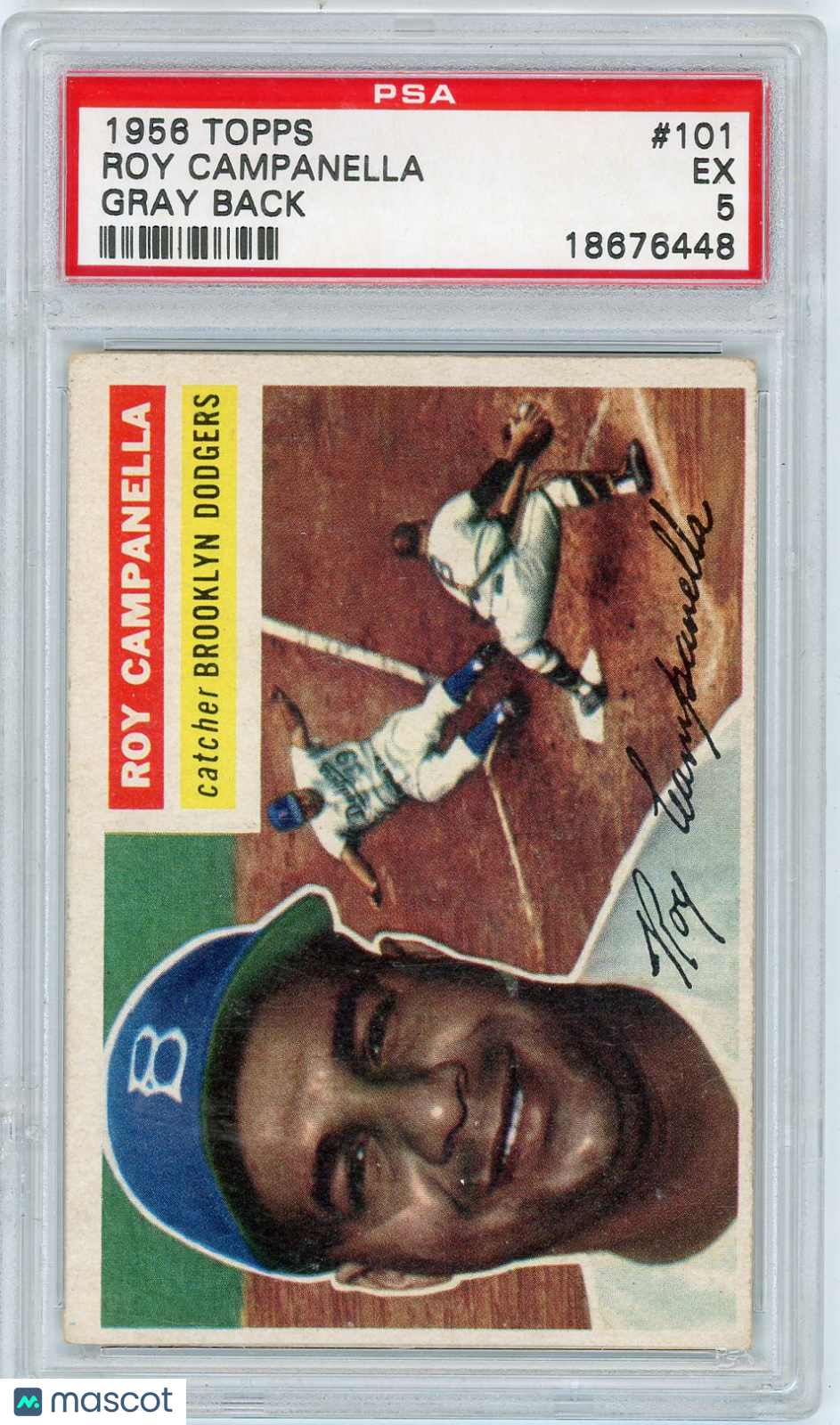 1956 Topps Roy Campanella #101 Gray Back PSA 5