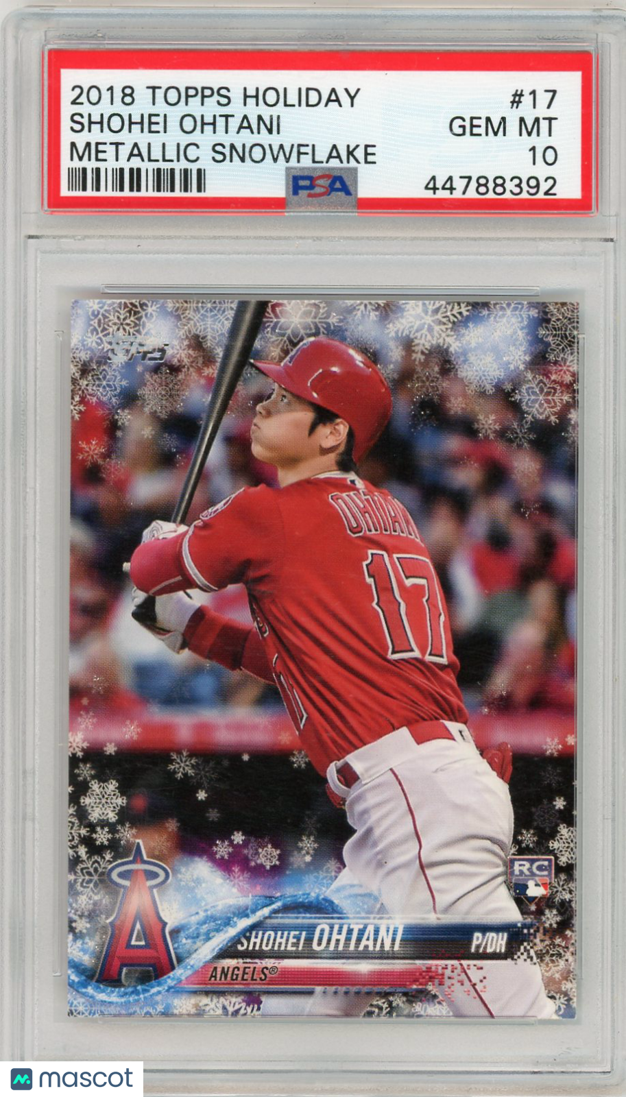 2018 Topps Holiday Shohei Ohtani #17 Metallic Snowflake PSA 10
