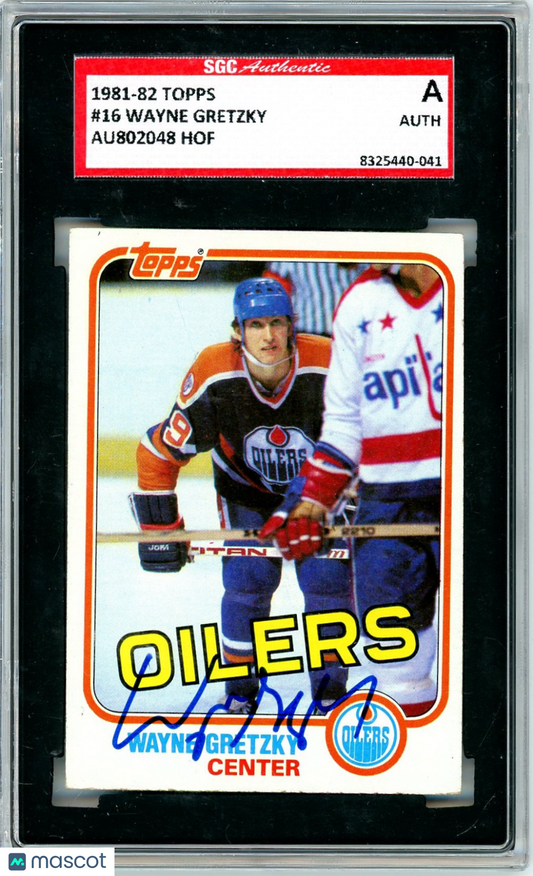 1981-82 Topps Wayne Gretzky #16 SGC Authentic Auto Authentic