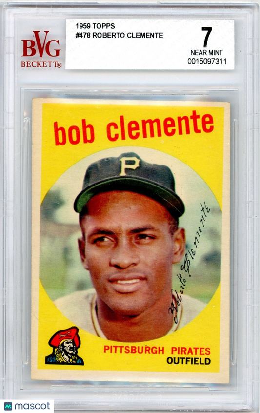 1959 Topps The words the best run together Roberto Clemente UER #478 BVG 7 /The
