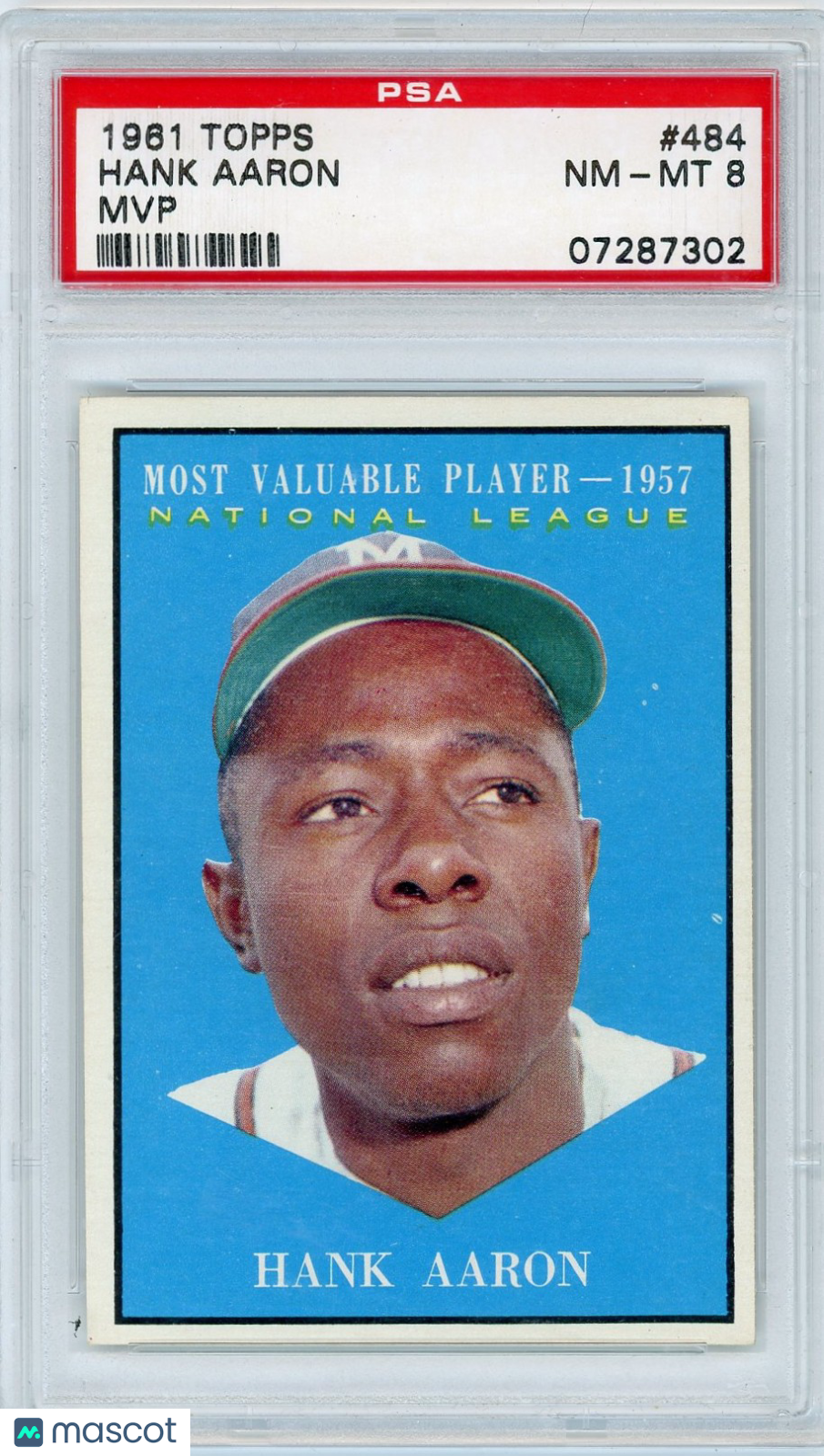 1961 Topps Hank Aaron #484 MVP PSA 8