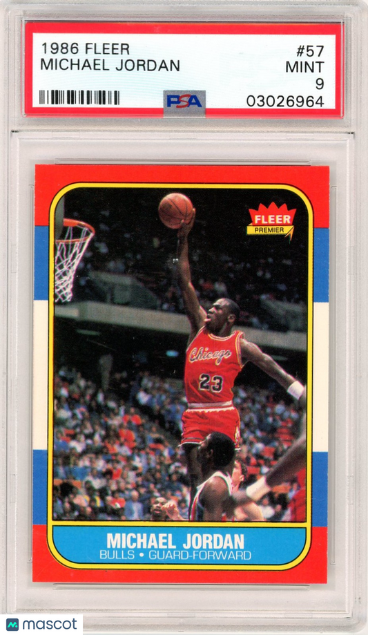 1986 Fleer Michael Jordan #57 PSA 9