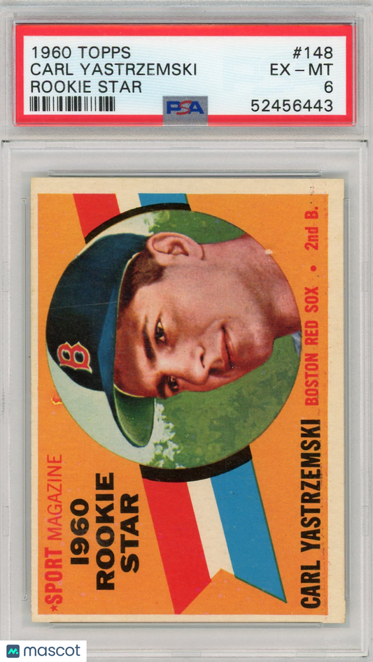 1960 Topps Carl Yastrzemski #148 Rookie Star PSA 6