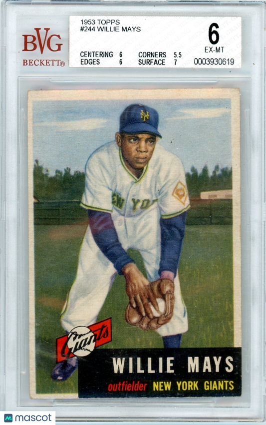 1953 Topps Willie Mays #244 BVG 6