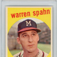 1959 Topps Warren Spahn #40 Born In 1921 PSA 8