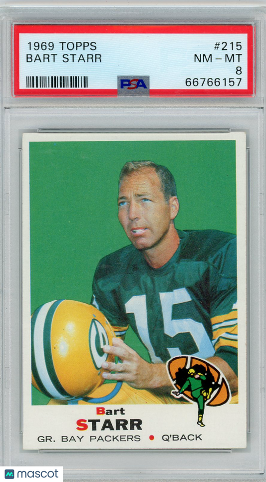 1969 Topps Bart Starr #215 PSA 8