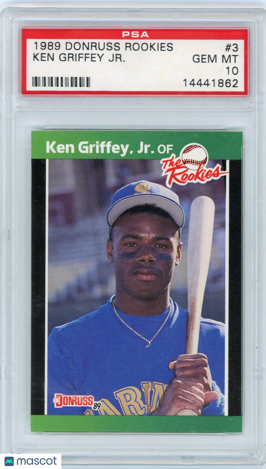 1989 Donruss Rookies Ken Griffey JR. #3 PSA 10