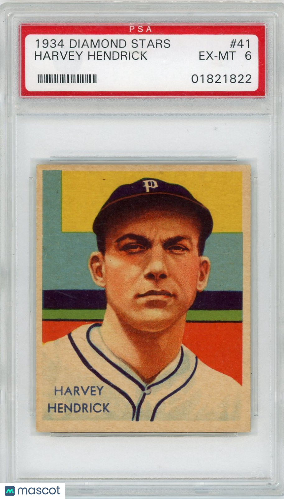 1935 Diamond Stars Harvey Hendrick #41 PSA 6