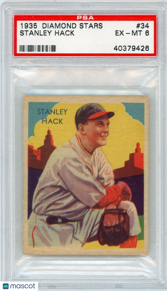 1935 Diamond Stars Stanley Hack #34 PSA 6