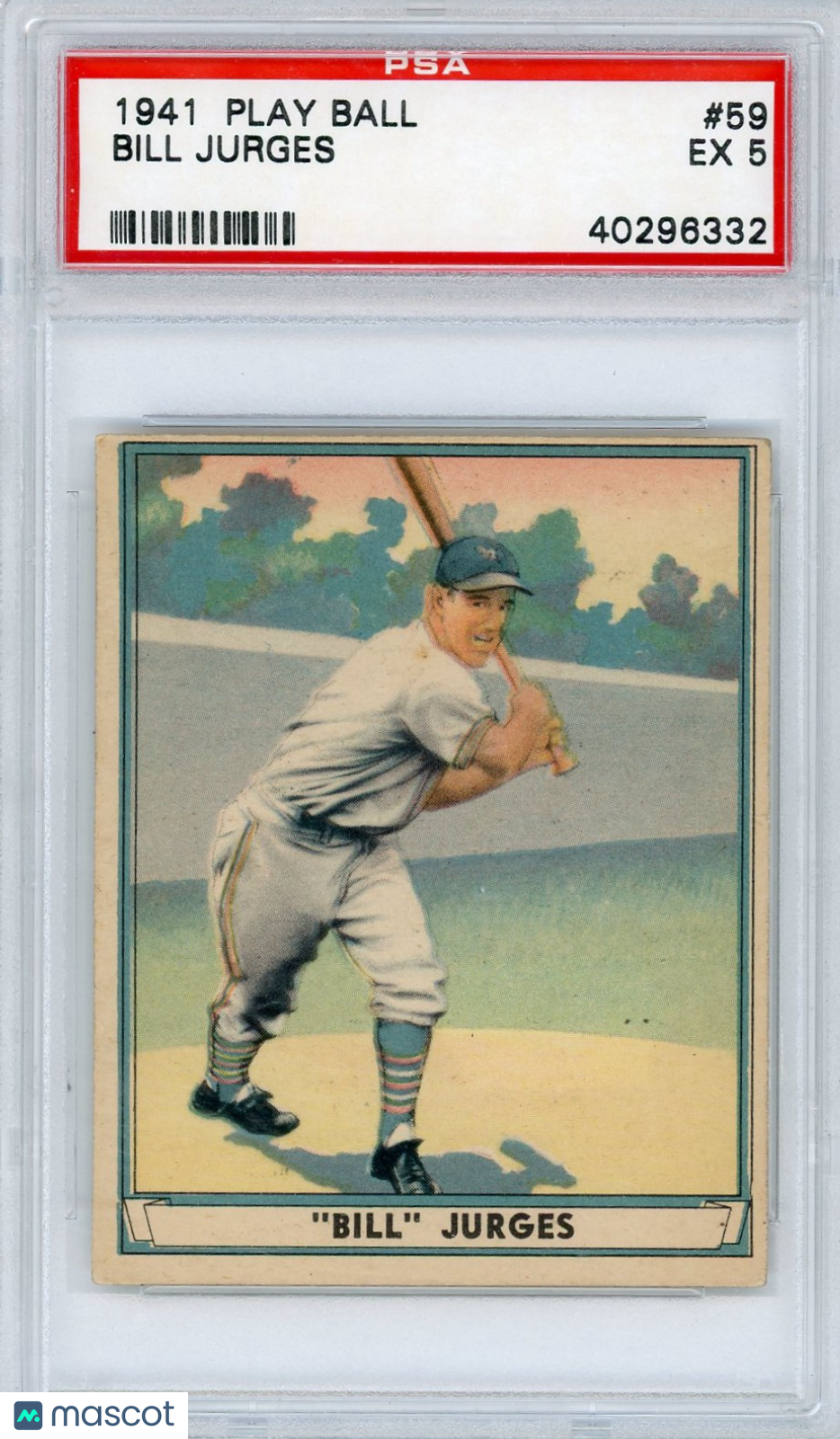 1941 Play Ball Bill Jurges #59 PSA 5
