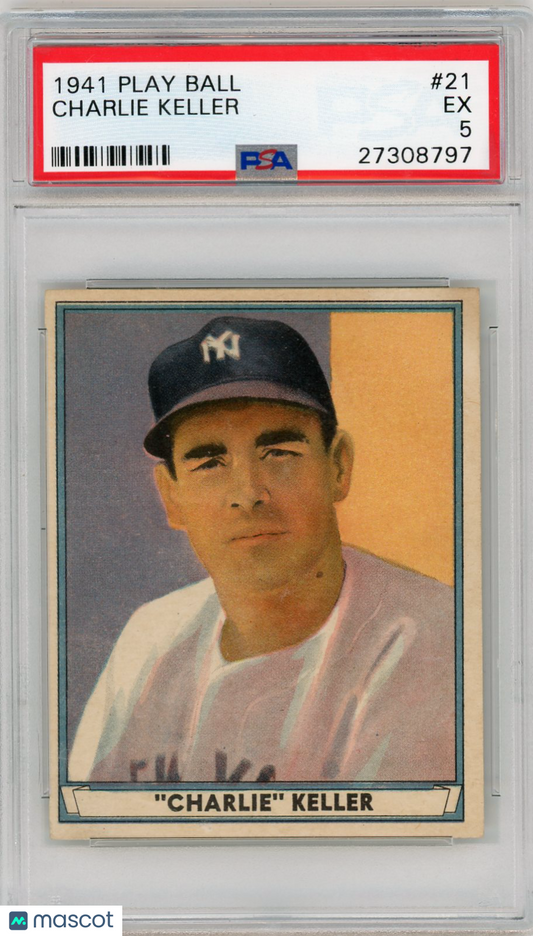 1941 Play Ball Charlie Keller #21 PSA 5