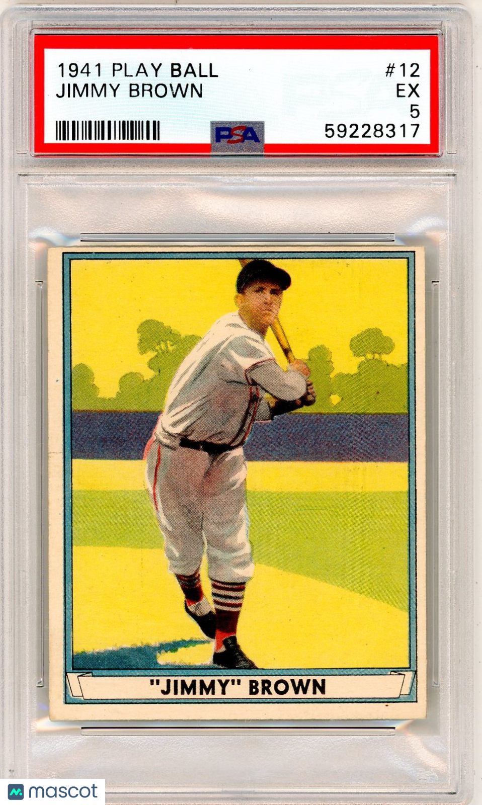 1941 Play Ball Jimmy Brown #12 PSA 5