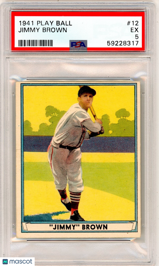 1941 Play Ball Jimmy Brown #12 PSA 5