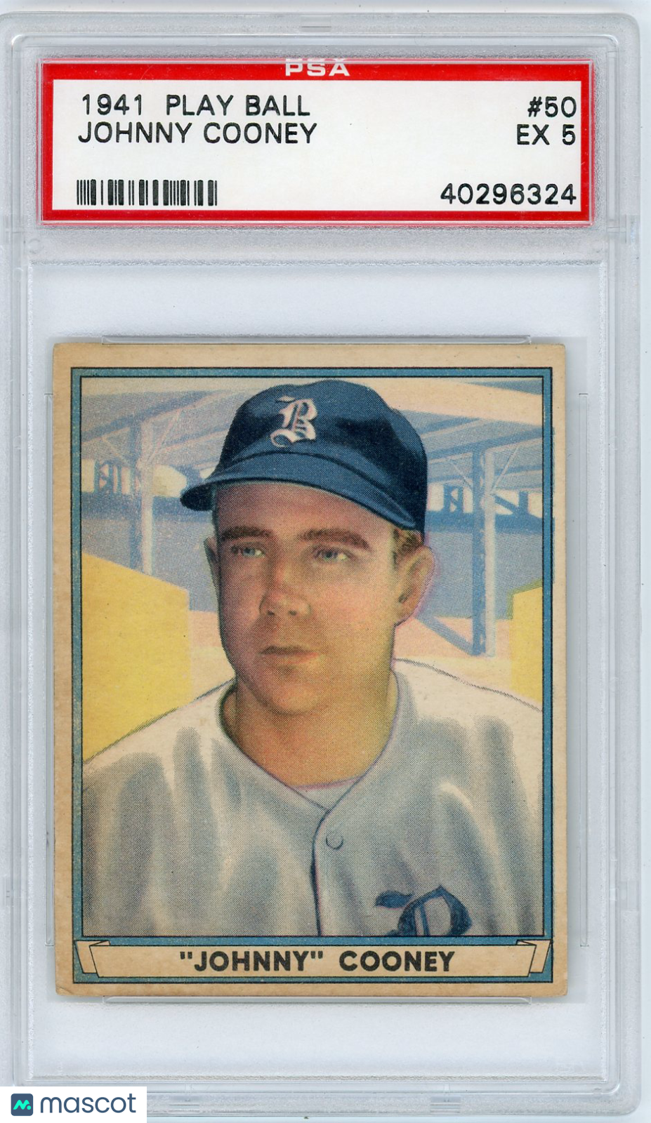 1941 Play Ball Johnny Cooney #50 PSA 5