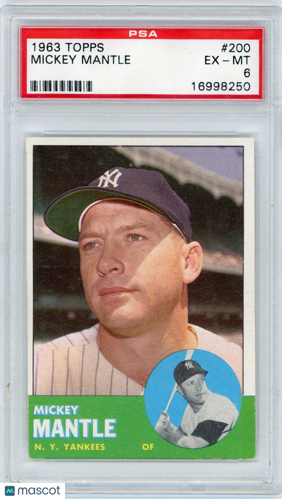 1963 Topps Mickey Mantle #200 PSA 6