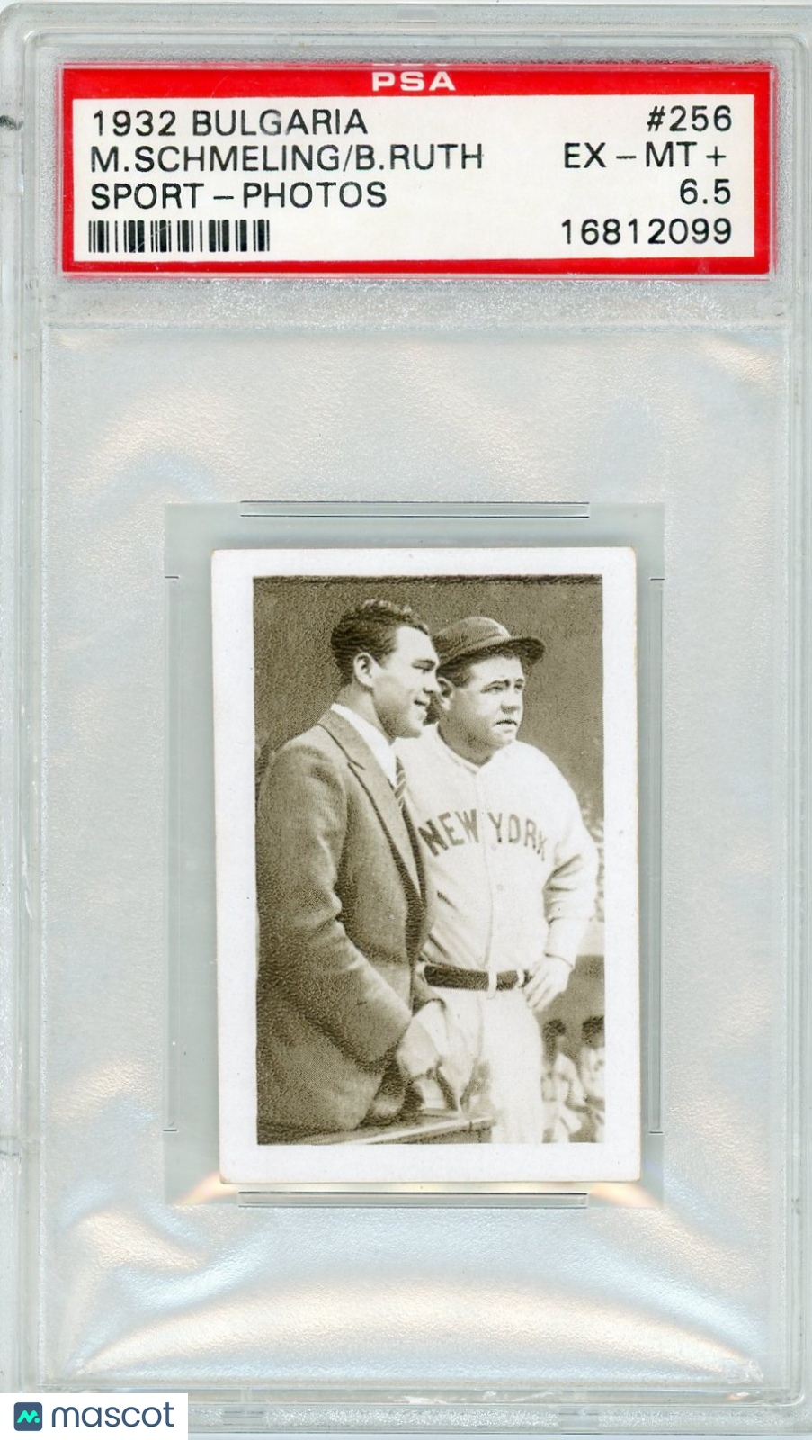 1932 Bulgaria Sport-Photos B. Ruth M. Schmeling #256 PSA 6.5