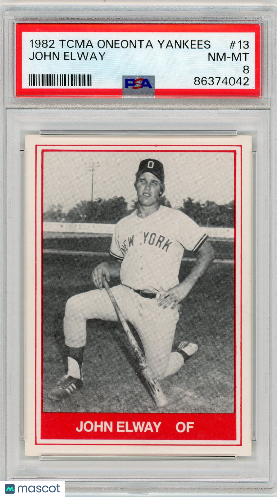 1982 Tcma Oneonta Yankees John Elway #13 PSA 8