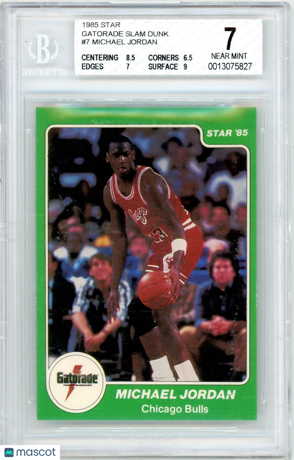 1985 Star Gatorade Slam Dunk Michael Jordan #7 BGS 7