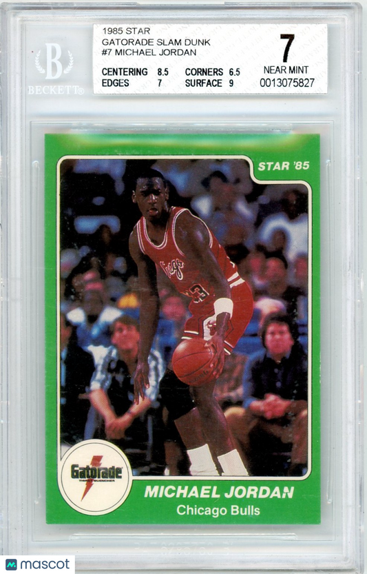 1985 Star Gatorade Slam Dunk Michael Jordan #7 BGS 7