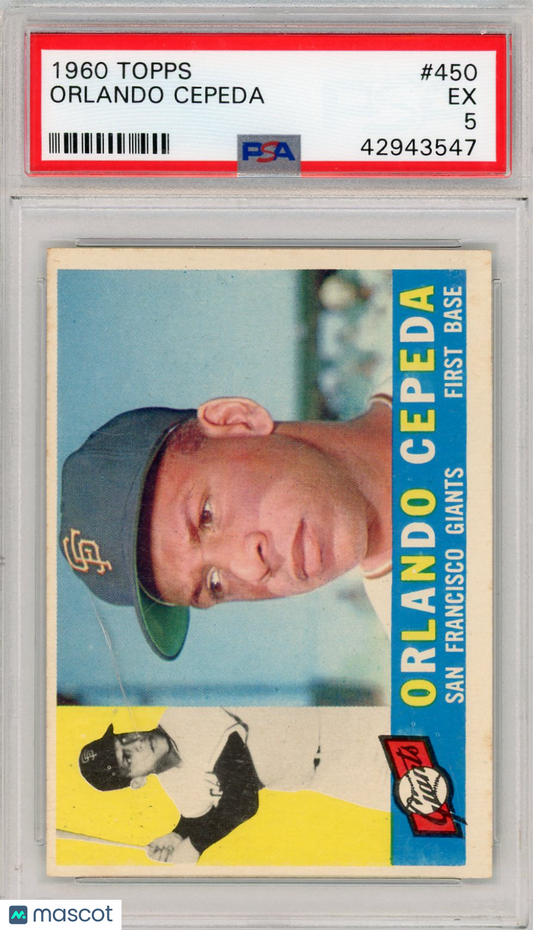 1960 Topps Orlando Cepeda #450 PSA 5
