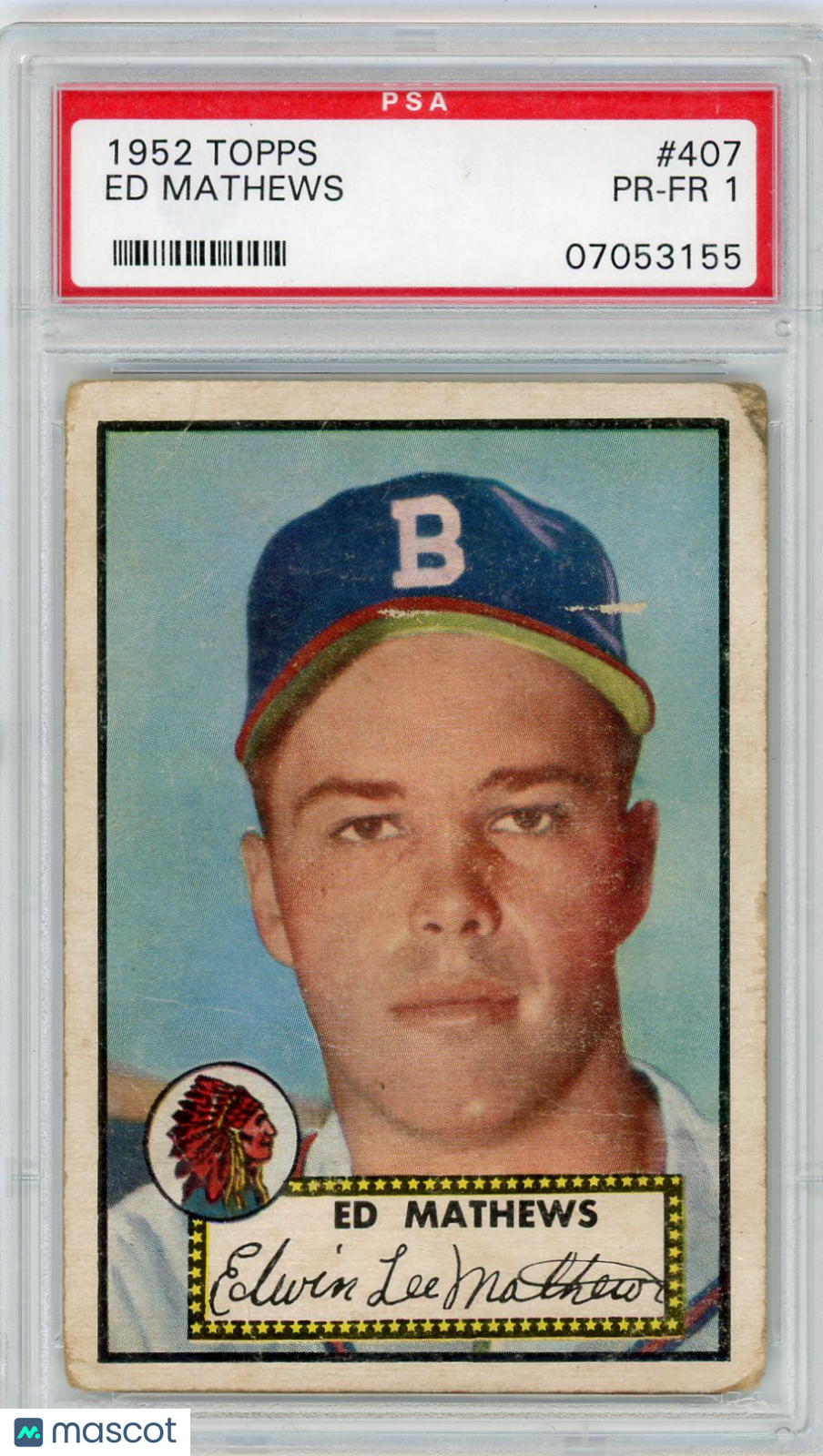 1952 Topps Ed Mathews #407 PSA 1