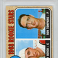1968 Topps Reds Rookies #247 J. Bench R. Tompkins PSA 8