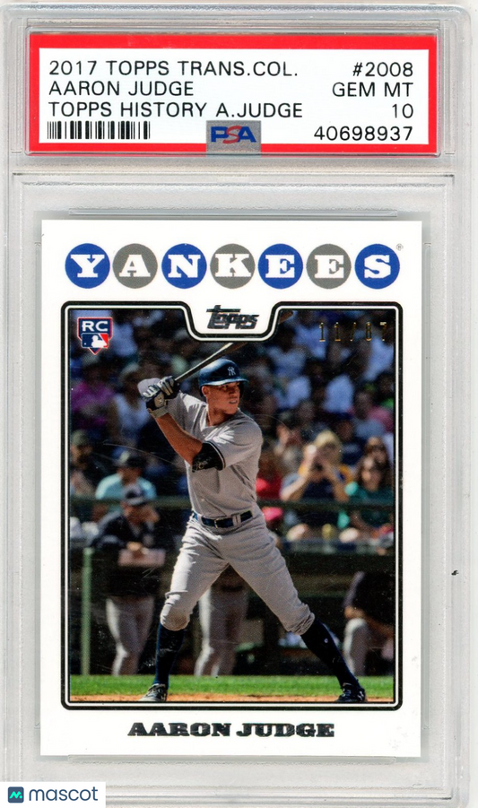 2017 Topps Transcendent Collection Topps History Aaron Judge #2008 PSA 10