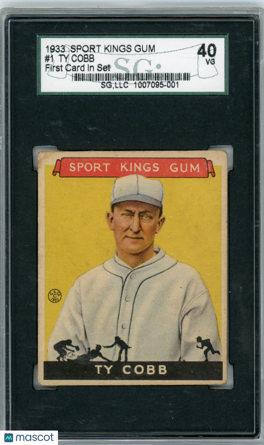1933 Sport Kings Gum Ty Cobb #1 SGC 3