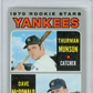 1970 Topps Yankees Rookies #189 T. Munson D. Mcdonald PSA 6