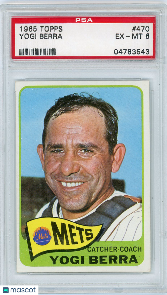 1965 Topps Yogi Berra #470 PSA 6