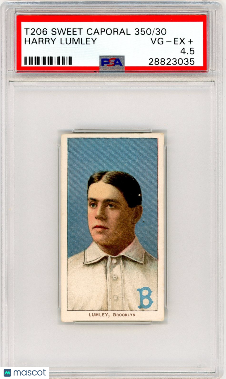 1909-11 T206 Sweet Caporal 350/30 Harry Lumley PSA 4.5