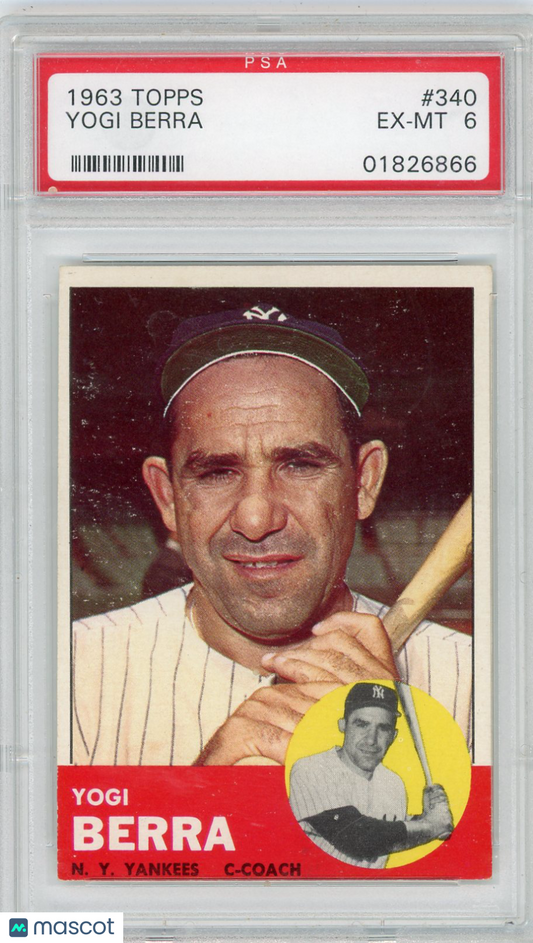 1963 Topps Yogi Berra #340 PSA 6