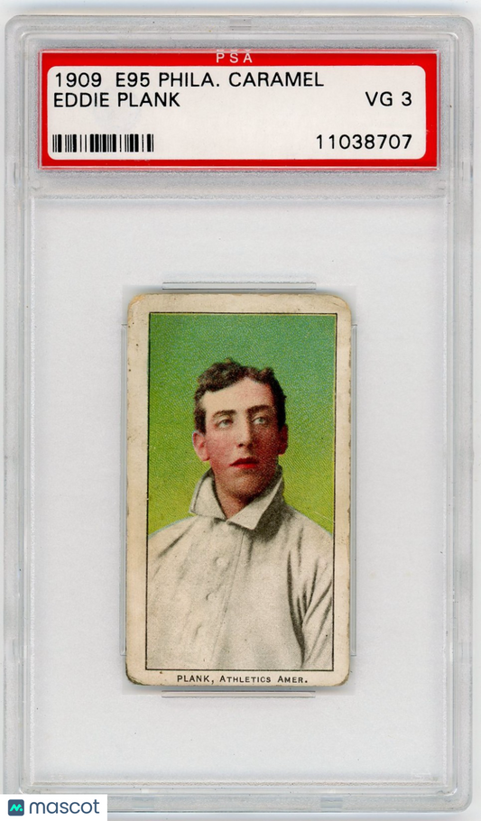 1909 E95 Philadelphia Caramel Eddie Plank PSA 3