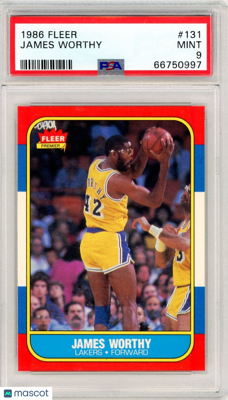 1986 Fleer James Worthy #131 PSA 9