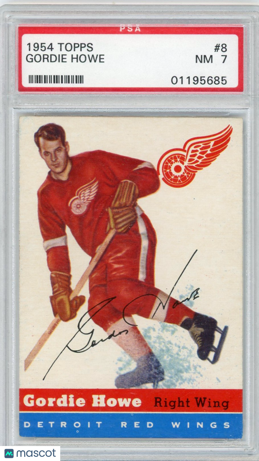 1954 Topps Gordie Howe #8 PSA 7