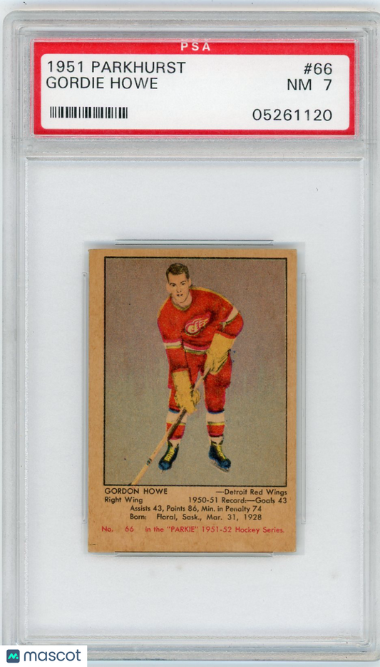 1951 Parkhurst Gordie Howe #66 PSA 7