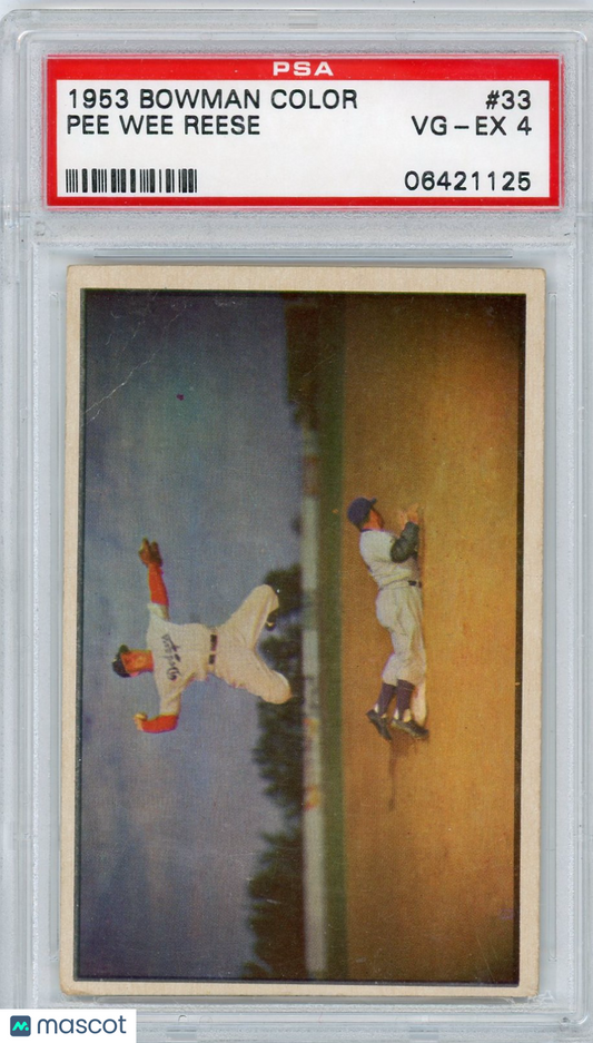 1953 Bowman Color Pee Wee Reese #33 PSA 4