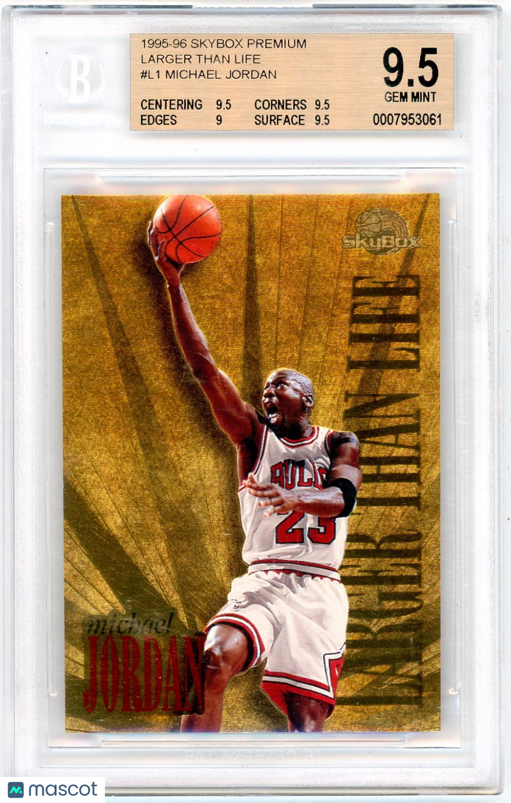 1995 SkyBox Premium Larger Than Life Michael Jordan #L1 BGS 9.5