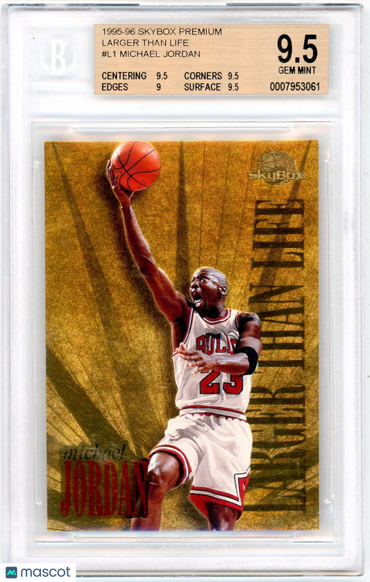 1995 SkyBox Premium Larger Than Life Michael Jordan #L1 BGS 9.5